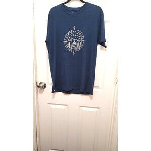 TENTREE MEN'S SUPPORT CLASSIC T-SHIRT BLUE RECYCLED SHIRT SIZE L